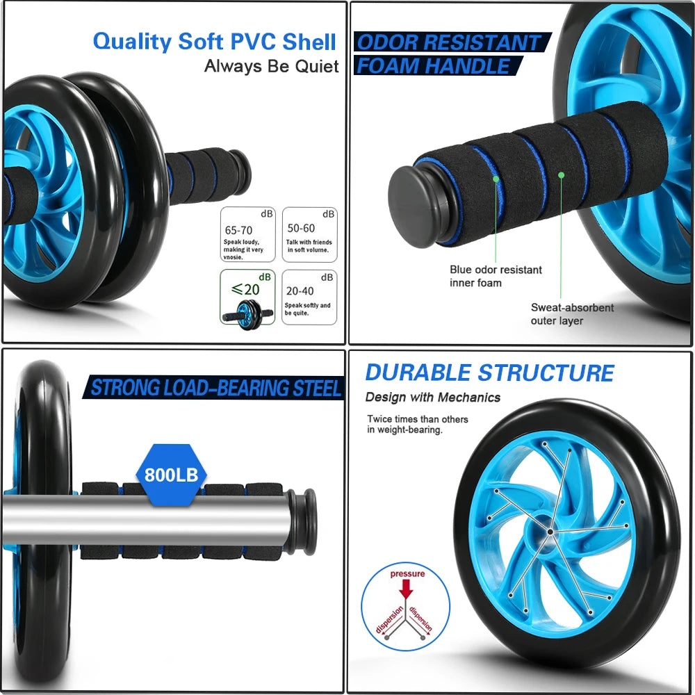 Healthy Abdominal Wheel 5-piece Indoor Sports Product Combination Set Push Up Stand Household Multifunctional Fitness Equipment
